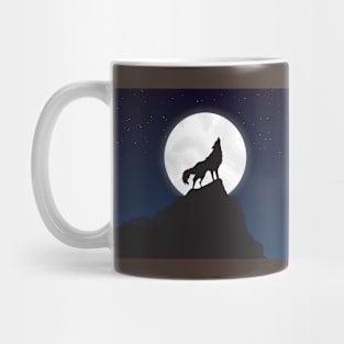 Wolf howling Mug